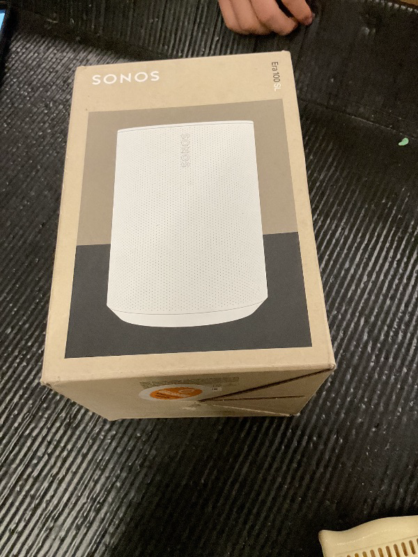 Photo 1 of FACTORY SEALED—  Sonos Era 100 SL - Compact, Microphone-Free Speaker with WiFi, Bluetooth - White