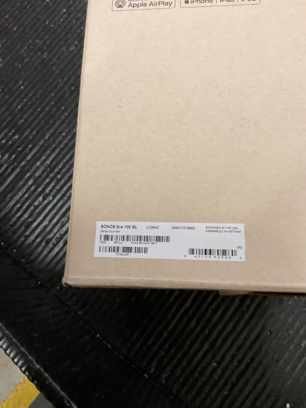 Photo 1 of FACTORY SEALED—  Sonos Era 100 SL - Compact, Microphone-Free Speaker with WiFi, Bluetooth - White