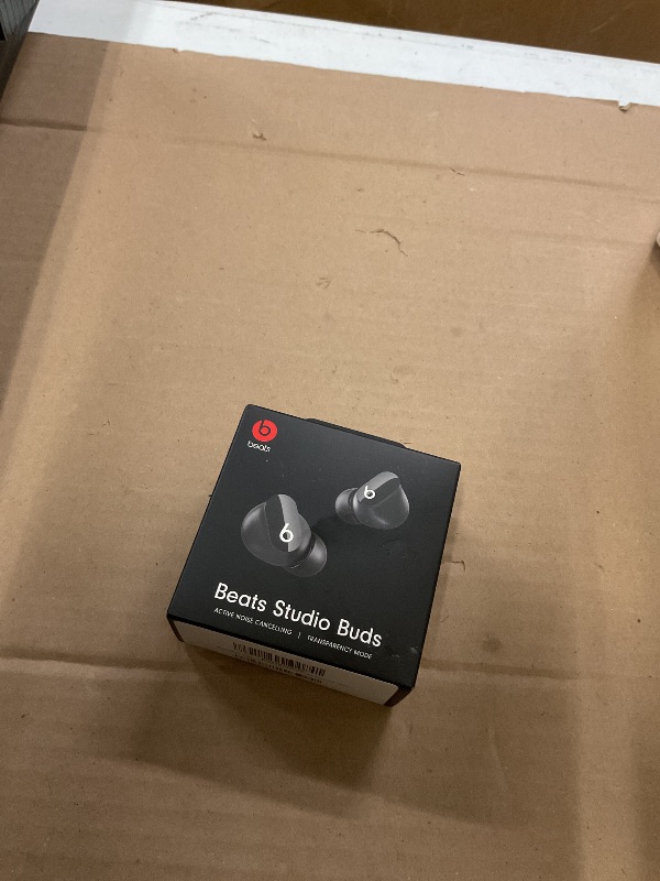 Photo 1 of FACTORY SEALED— Beats Studio Buds - True Wireless Noise Cancelling Earbuds - Compatible with Apple & Android, Built-in Microphone, IPX4 Rating, Sweat Resistant Earphones, Class 1 Bluetooth Headphones - Black