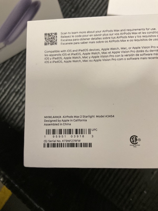 Photo 1 of FACTORY SEALED— Apple AirPods Max 2 Wireless Over-Ear Headphones, Active Noise Cancellation, Adaptive Audio, Personalized Spatial Audio, Live Translation, Bluetooth Headphones for iPhone – Starlight