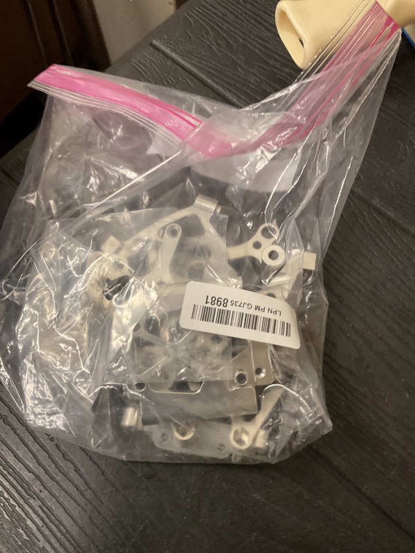 View 2 of GTBRacing CNC Aluminum Front Bulk Head Set for 1/5 RC Car HPI KM Rovan Baja 5B 5T SS 5SC Upgrade Parts (Silver)