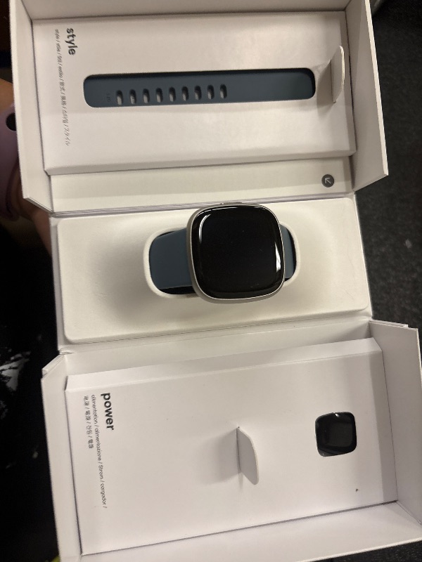 Photo 1 of Fitbit Versa 4 Fitness Smartwatch with Daily Readiness - 3-Month Google Health Premium Membership Included - GPS, 24/7 Heart Rate, 40+ Exercise Modes, Sleep Tracking - Waterfall Blue/Platinum,
