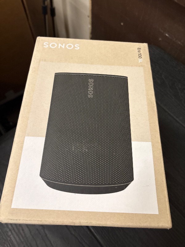 Photo 1 of Sonos Era 100 SL - Compact, Microphone-Free Speaker with WiFi, Bluetooth - Black