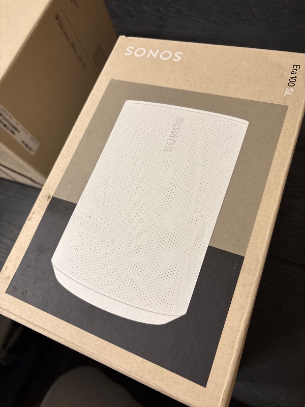 Photo 1 of Sonos Era 100 SL - Compact, Microphone-Free Speaker with WiFi, Bluetooth - Black