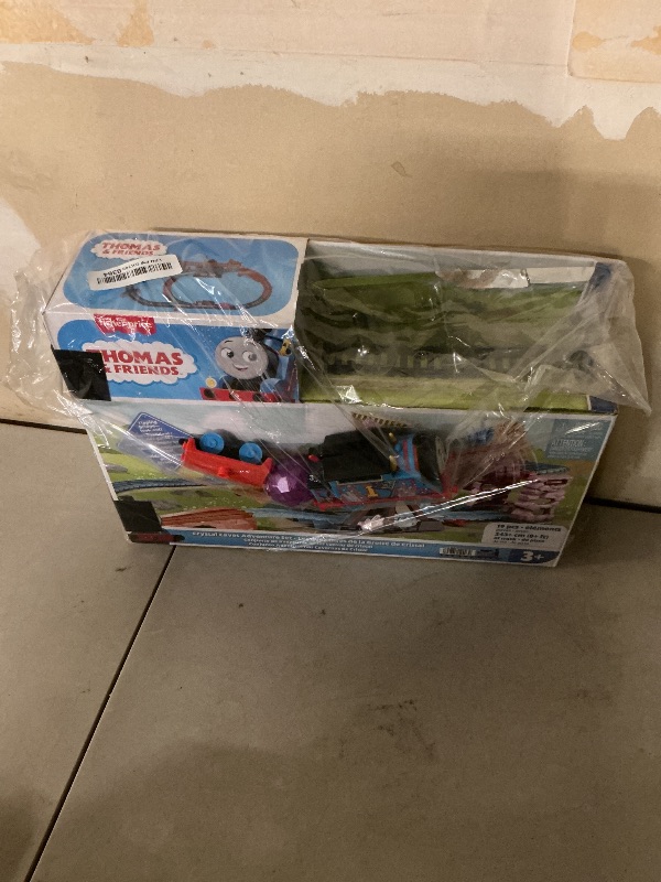 Photo 1 of Thomas & Friends Motorized Toy Train Set Crystal Caves Adventure with Thomas, Tipping Bridge & 8 Ft of Track for Preschool Kids Ages 3+ Years?