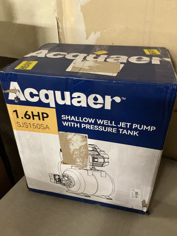 Photo 1 of Acquaer 115V Shallow Well Garden Pump, Stainless Steel, Automatic Water Booster Jet Pump 1320 GPH, for Irrigation, Home, Garden, Lawn,1.6 HP with Pressure Tank