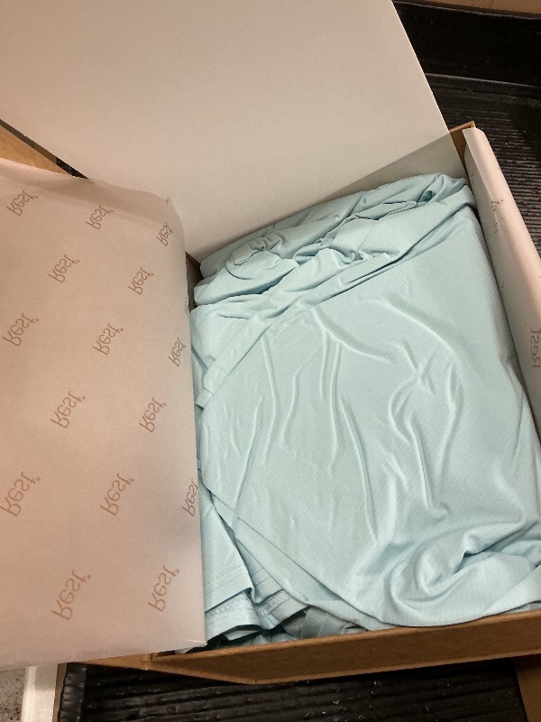 Photo 1 of REST® Evercool®+ Cooling Sheet Set, Queen Size, Light Blue, Breathable Bed Sheets for Hot Sleeper and Night Sweats, with Pillowcases, with Ionic+ Self-Cleaning Silver Yarn for Sensitive Skin, 4PCS