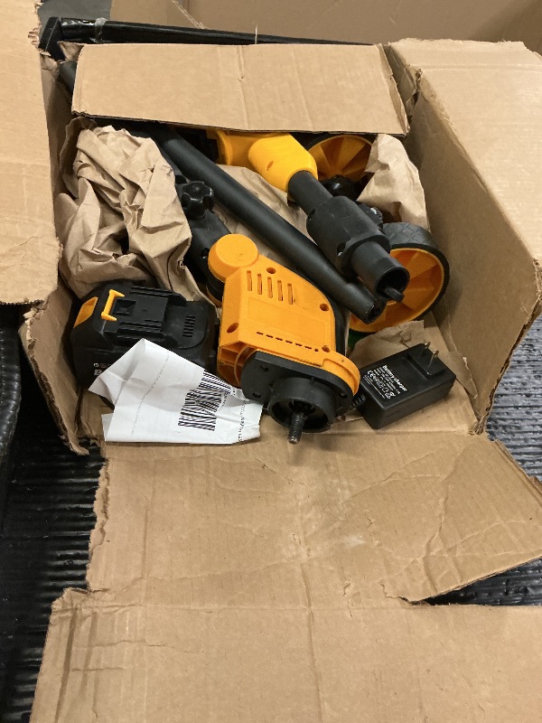Photo 1 of 6000mAh Cordless Electric Weed Wacker, 12" Brushless Cordless String Trimmer, 4 in 1 Weed Eater/Brush Cutter/Weed Trimmer with 2*Batteries Powered & Auxiliary Wheels, Grass Trimmer for Yard Care