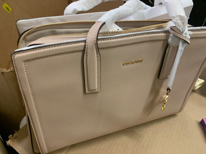 Photo 1 of Michael Kors Laila Medium Tote Bag, Gold-Tone Hardware/Soft Pink