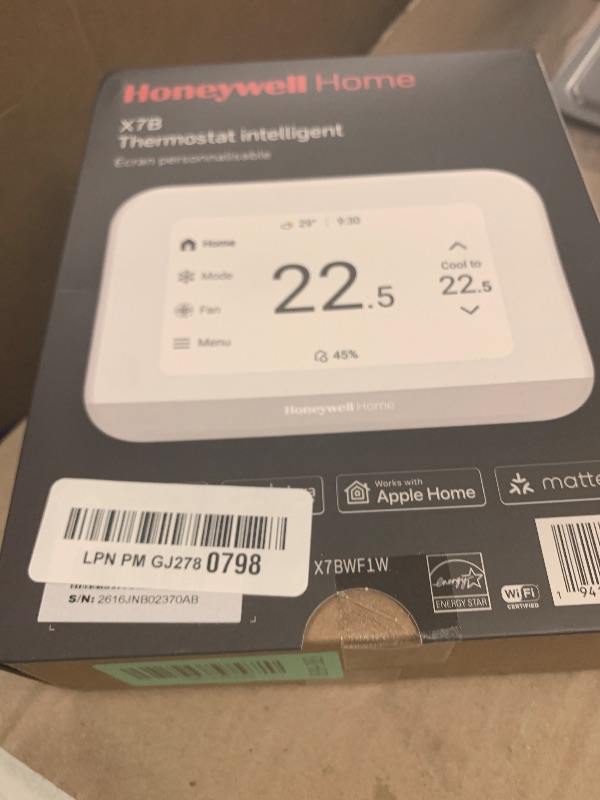 Photo 1 of Honeywell Home X7B Smart Programmable Wi-Fi Thermostat with Humidity Monitoring, 4.3" Customizable Touchscreen Display, Energy Star Certified, Works w/Alexa, Matter, Apple Home and Google