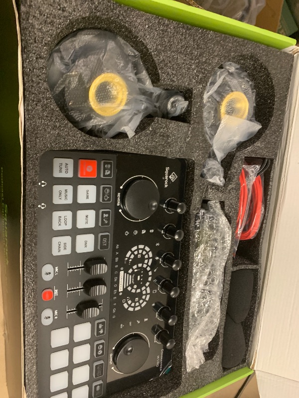 Photo 1 of Podcast Equipment Bundle for 2, Audio Mixer with XLR Dynamic Microphone, Voice Change,RGB for Vocal Recording Podcasting,Streaming Singing TikTok, PC, Smartphone COMMANDER M100 3rd