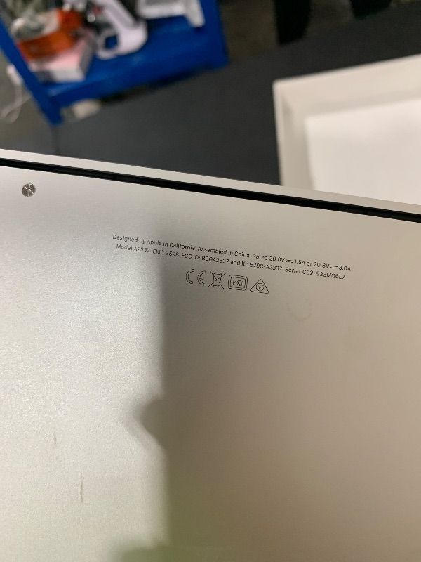 Photo 7 of 2020 Apple MacBook Air Laptop: Apple M1 Chip, 13” Retina Display, 8GB RAM, 256GB SSD Storage, Backlit Keyboard, FaceTime HD Camera, Touch ID. Works with iPhone/iPad; Silver