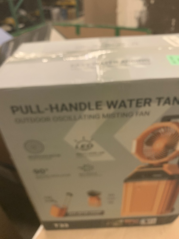 Photo 1 of 15L Bucket Portable Misting Fan, 30000mAh Rechargeable Battery Powered Oscillating Cooling Fan, 4 Strong Winds, Brushless Motor Outdoor Fans for Fishing, Travel, Garden, Golf, Tent