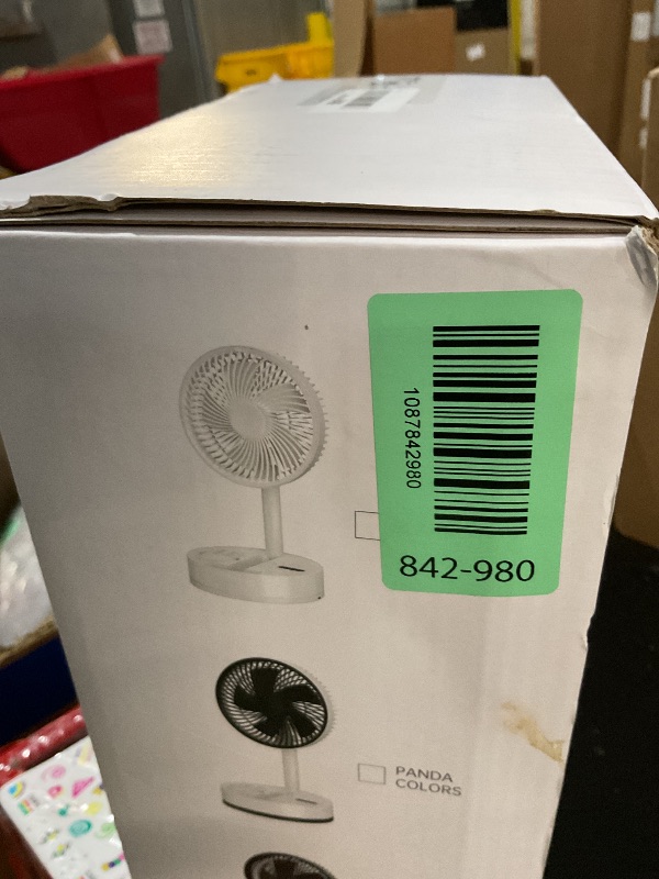 Photo 1 of ***PARTS ONLY ***Portable Standing Oscillating Rechargeable Fan - 8" 8000mah Battery Operated USB Fans for Bedroom Quiet Remote Folding Pedestal Floor Ventilador Foldable Table Desk Room Office Camping Cruise Travel