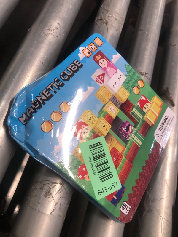 Photo 1 of ***CASE DAMAGED, SEE PHOTOS*** Travel Magnetic Blocks Kids Toys: 49 PCS Mini Magnets Cubes with Iron Box