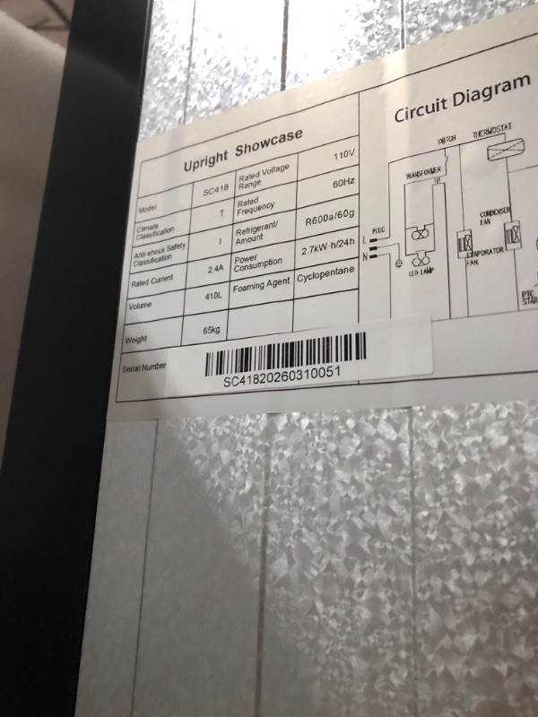 Photo 1 of ***TRUCK OR TRAILER PICKUP***LCEKY Beverage Cooler Commercial Refrigerator Glass Door Display Refrigerator with LED Light,Shelves, Display Commercial Beverage Refrigeratorfor Restaurant Cafe Bar Store (Black 15.2 Cu.Ft.)