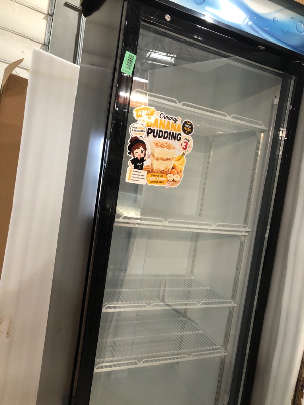 Photo 1 of ***TRUCK OR TRAILER PICKUP***LCEKY Beverage Cooler Commercial Refrigerator Glass Door Display Refrigerator with LED Light,Shelves, Display Commercial Beverage Refrigeratorfor Restaurant Cafe Bar Store (Black 15.2 Cu.Ft.)