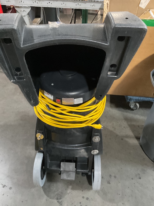 Photo 1 of ***STOCK PHOTO FOR REFERENCE ONLY*** REFER TO PICTURES***
Global Industrial Commercial Electric Walk-Behind Ergo Auto Floor Scrubber | Ergonomic Scrubber, Corded, 17" Cleaning Path, 9.2 Gallon Solution Tank, 10.5 Gallon Recovery Tank