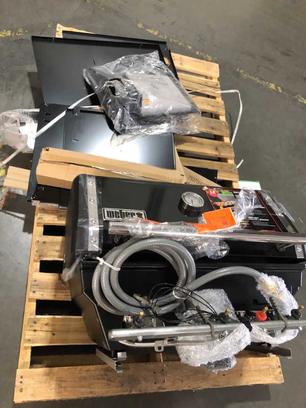 View 2 of ***TRUCK/TRAILER PICKUP ONLY***Weber Genesis E-435 Liquid Propane Gas Grill for Outdoor Cooking, 4 Burners and 1 Side Burner, Black – Porcelain-Enameled Cast-Iron Grates, PureBlu Burners & Sear Zone