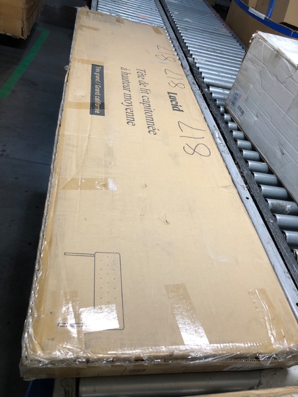 Photo 1 of ***TRUCK/TRAILER PICKUP ONLY***   LUCID Mid-Rise Diamond Tufted Upholstered Headboard - Black - King/Cal King