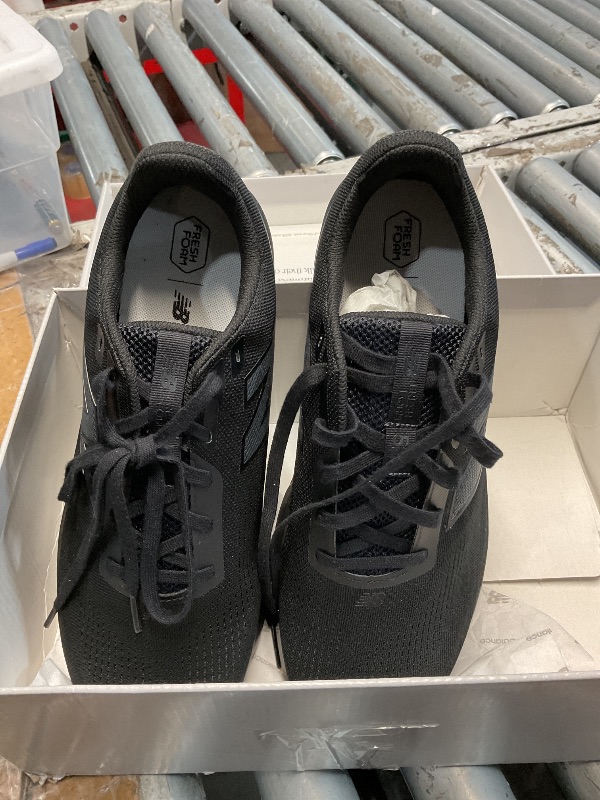 Photo 1 of *** STOCK PHOTO FOR REFERENCE. ONLY REFERRED TO PHOTOS. SHOES ARE ALL BLACK.***
New Balanace Men's Fresh Foam X 1540 V4 Running Shoe, Black/Harbor Gray, 11 XX-Wide