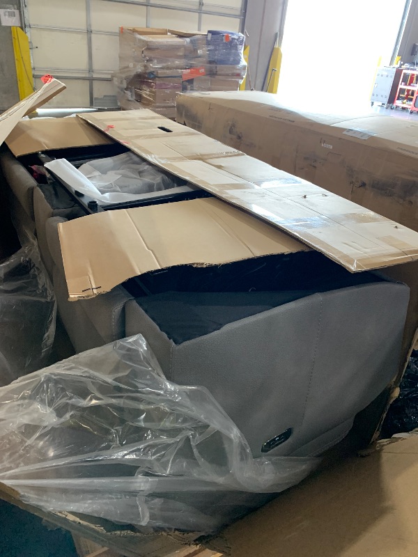 Photo 1 of * TRUCK OR TRAILER PICK UP, Stock Photo for Refeence * Signature Design by Ashley Faux Leather Power Reclining Sofa, Slate