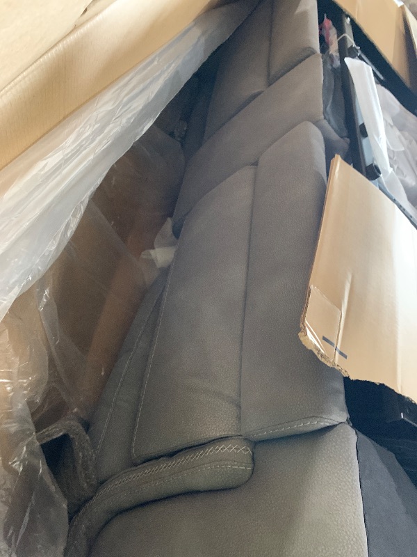 Photo 1 of * TRUCK OR TRAILER PICK UP, Stock Photo for Refeence * Signature Design by Ashley Faux Leather Power Reclining Sofa, Slate