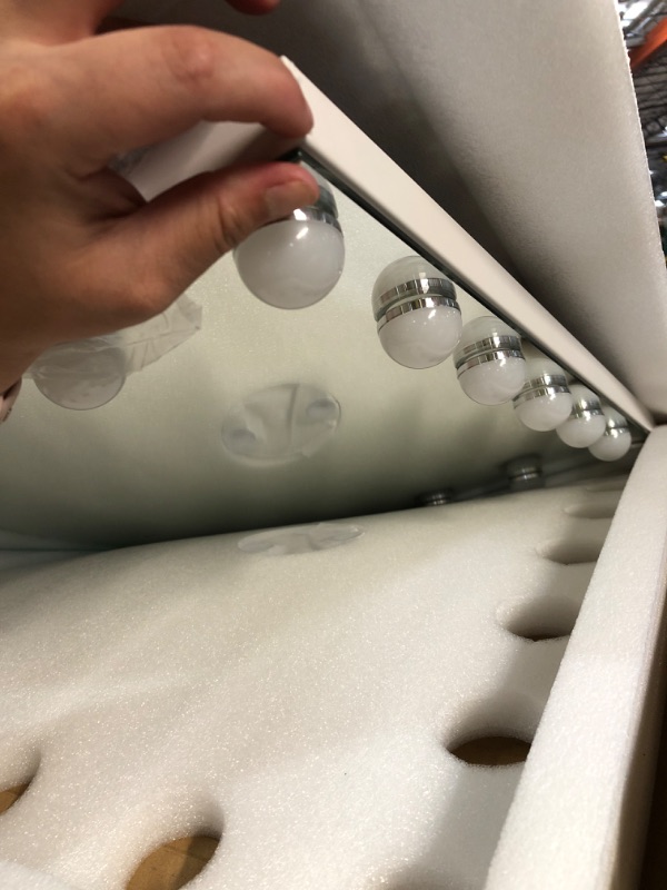 Photo 1 of ***STOCK PHOTO REFERENCE ***NUSVAN Vanity Mirror with Lights, 50x40cm White