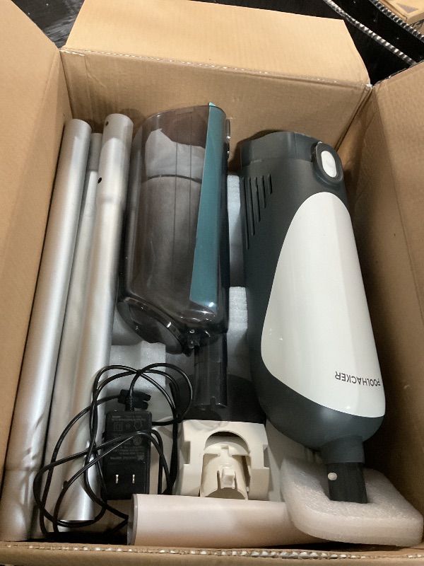 Photo 1 of [Patent] POOLHACKER Cordless Handheld Pool Vacuum for Above Ground Pool & Inground Pools, Pool Vacuum Cleaner Flexible Head for Curved, 18.5 GPM Strong Suction, 1-Click Debris Emptying, Rechargeable