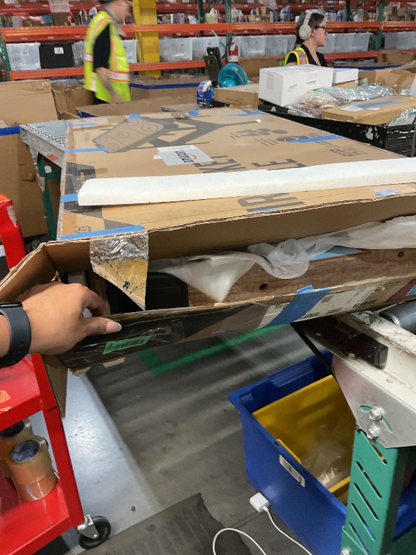 Photo 1 of **FOR PARTS, MISSING PARTS**GoSports 54 Inch Air Hockey Arcade Table for Kids & Adults - Includes 2 Pushers, 3 Pucks, AC Motor, and LED Scoreboard