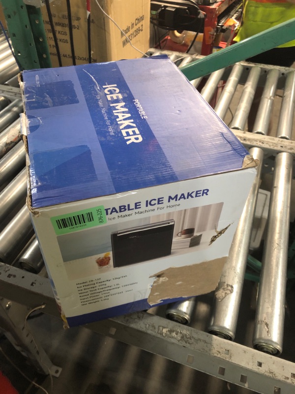 Photo 1 of **FOR PARTS, NONFUNCTIONAL**Countertop Ice Makers Machine, Portable Ice Machine Producing 9 Ice Cubes Within 6 Mins, Bullet Ice Available in Two Sizes(S/L), Compact Mini Ice Maker Appliance for Home Kitchen Camping (Comet)