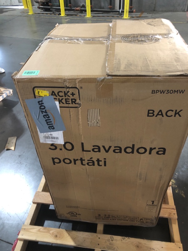 Photo 1 of ***TRUCK/TRAILER PICKUP ONLY***BLACK+DECKER 3.0 Cu. Ft. Portable Washer, 26.5 lb. Capacity, BPW30MW, White
