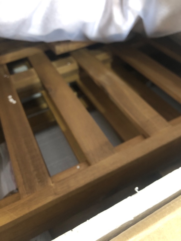 Photo 1 of ** PARTS ONLY PARTIAL SET MISSING OTHER BOX***
Christopher Knight Home Kayahs 3 Pieces Acacia Wood Furniture Set, Patio Conversation Sofa with Coffee Table and Ottoman, Outdoor 3-Seater Sofa Set for Backyard Balcony Gardern, Teak Finish+Beige