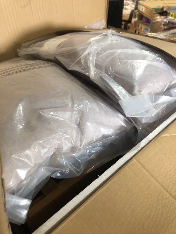 Photo 1 of ** PARTS ONLY PARTIAL SET MISSING OTHER BOX***
Christopher Knight Home Kayahs 3 Pieces Acacia Wood Furniture Set, Patio Conversation Sofa with Coffee Table and Ottoman, Outdoor 3-Seater Sofa Set for Backyard Balcony Gardern, Teak Finish+Beige