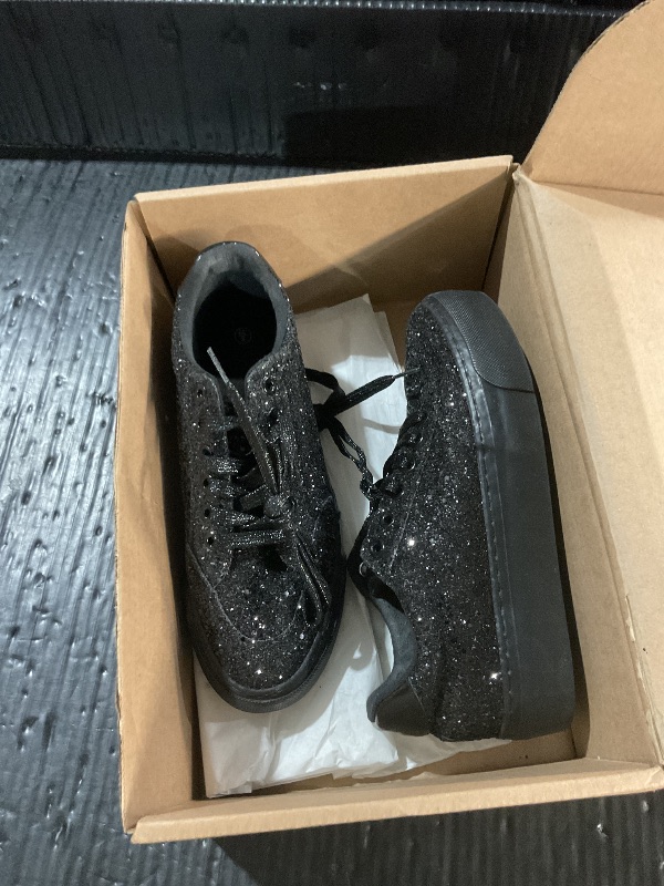 Photo 1 of ***STOCK IMAGE FOR REFERENCE***
BELOS Women Glitter Sparkly Fashion Sneakers | Lightweight Metallic Sequins Tennis Shoes Casual Retro Braided Walking Shoes