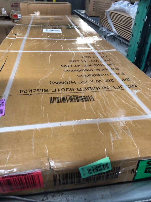 View 3 of ***FACTORY SEALED***Frameless Pivot Shower Door 24"-26" Wx72 H,1/4"(6mm) Clear Nano Coated (SGCC) Tempered Glass,Reversible Swing Shower Door for Walk-in Shower,Modern Matte Black Finish