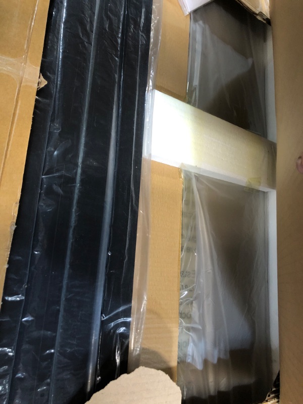 View 2 of ***FACTORY SEALED***Frameless Pivot Shower Door 24"-26" Wx72 H,1/4"(6mm) Clear Nano Coated (SGCC) Tempered Glass,Reversible Swing Shower Door for Walk-in Shower,Modern Matte Black Finish
