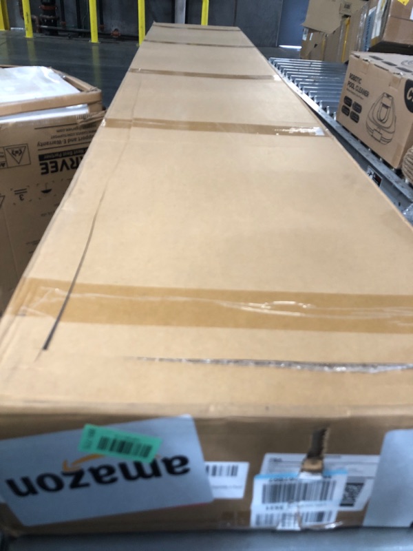 Photo 1 of ***STOCK PHOTO FOR REFERENCE ONLY******TRUCK/TRAILER PICKUP ONLY***Fredbeck 42x96 inch White Barn Door with 7FT Sliding Door Hardware Kit Included & Handle,MDF,Solid PVC Surface,DIY Assembly,5-Panel