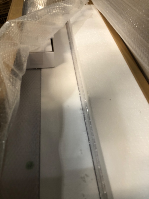 Photo 1 of ***STOCK PHOTO FOR REFERENCE ONLY******TRUCK/TRAILER PICKUP ONLY***Fredbeck 42x96 inch White Barn Door with 7FT Sliding Door Hardware Kit Included & Handle,MDF,Solid PVC Surface,DIY Assembly,5-Panel