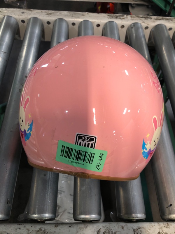 Photo 1 of ***missing visor***?DOT Approved Kids 3/4 Open Face Motorcycle Helmet, Retro Vintage Lightweight Helmets, for Boys & Girls 3-15 Years Old Electric Scooter Helmet Fits Dirt Bike Moped ATV Go Kart 4 Wheeler(Pink)