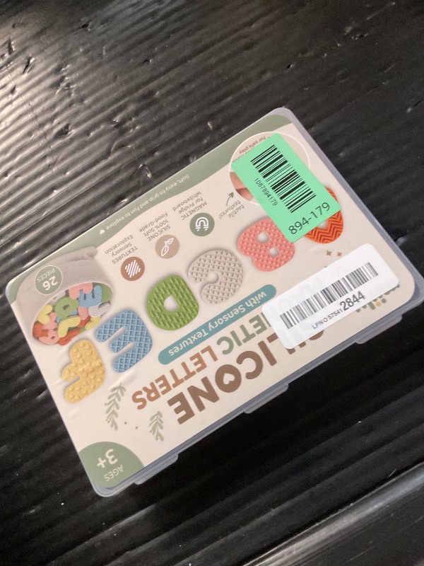 View 2 of **MISSING E, I, K, L, AND X** Silicone Magnetic Letters with Sensory Textures, 26 Uppercase Alphabet Magnets for Toddlers & Kids 3+, ABC Magnets for Fridge & Whiteboard, Letter Recognition & Early Spelling Learning Toys