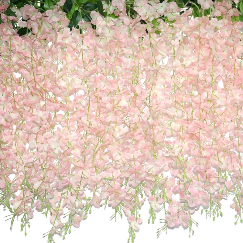 Photo 1 of ***STOCK PHOTO FOR REFRENCE**
ZINHO 60 Branches Wisteria Hanging Flowers, Artificial White Wisteria Flowers Garland for Wedding Arch Ceremony Party Garden Home Backdrop Decor