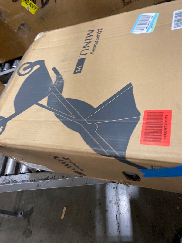 Photo 1 of UPPAbaby Minu V3 Travel Stroller | Lightweight + Compact Design | One-Hand Fold + Unfold | from Birth + Overhead Compatible | Evelyn (Meadow Green/Carbon Frame/Chestnut Leather)