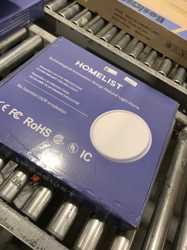 Photo 1 of Homelist LX1 Eye Protection LED Flush Mount Ceiling Light Fixture, 15,75 in 48W 3800LM Bright Ultra-Thin Ceiling Light for Children's Bedroom, Adjustable Modes, Remote Control, CRI>98, No Flicker