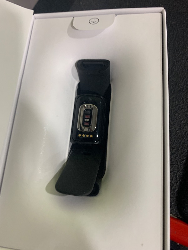 Photo 1 of Fitbit Charge 6 Fitness Tracker with Google Apps - Heart Rate on Exercise Equipment - 3-Month Google Health Premium Membership Included - Health Tools - Obsidian/Black - Small&Large Bands Included