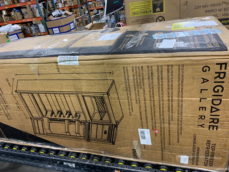 Photo 1 of 7.5 CU FT TOP MOUNT FRIDGE, PLATINUM | FGFR797-C-6COM