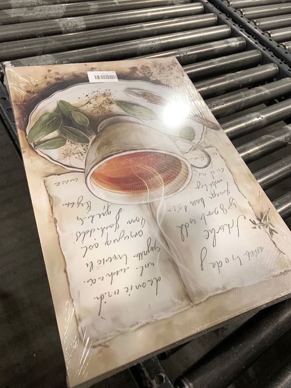 Photo 1 of 3Pcs Vintage Country Kitchen Canvas Wall Art Rustic Olive Oil and Garlic Coffee Herbal Tea Painting Picture Wall Decor Poster Print Artwork For Kitchen Dining Room Home Decoration