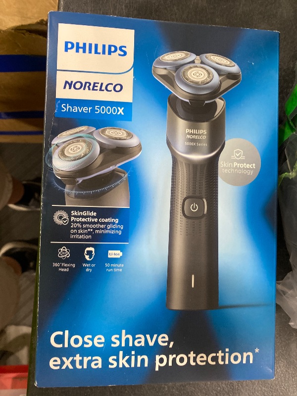 Photo 1 of Philips Norelco Shaver 5000X, Rechargeable Wet & Dry Shaver with Precision Trimmer and Storage Pouch, X5006/85