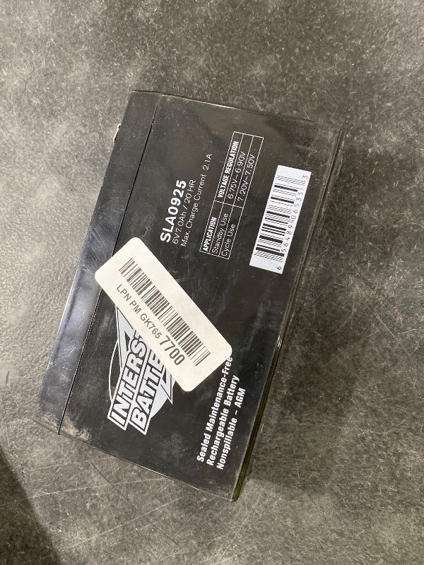 Photo 1 of Interstate Batteries 6V 7Ah Battery (F1 Terminal) SLA AGM VRLA Rechargeable Replacement for Electric Fences, UPS Backup Systems, Solar, Medical Devices (SLA0925)