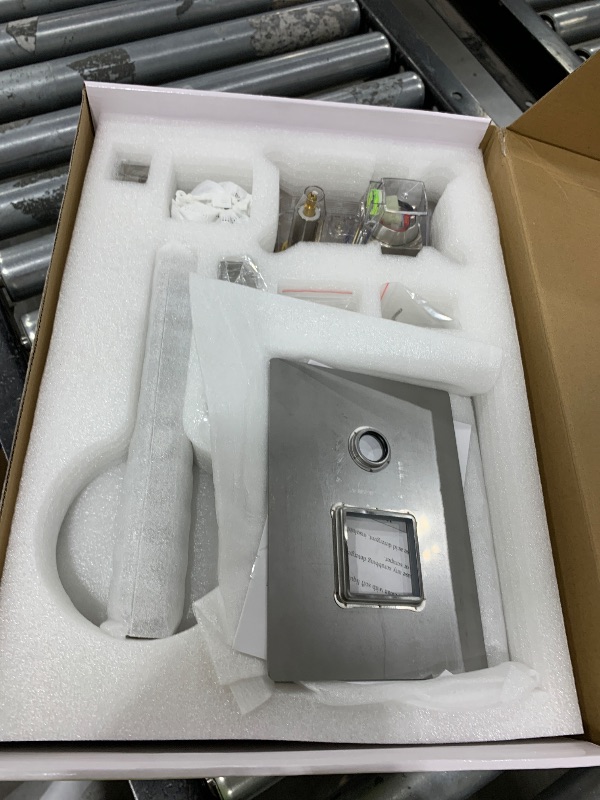 Photo 1 of GICUE Rainfall Shower System Set, 12'' Brushed Nickel Wall Mounted Square Shower Head with 2-Spray Handheld Sprayer, Anti-Chip Brass & 304 Stainless Steel Faucet Trim Kit (With Integrated Mixer Valve)